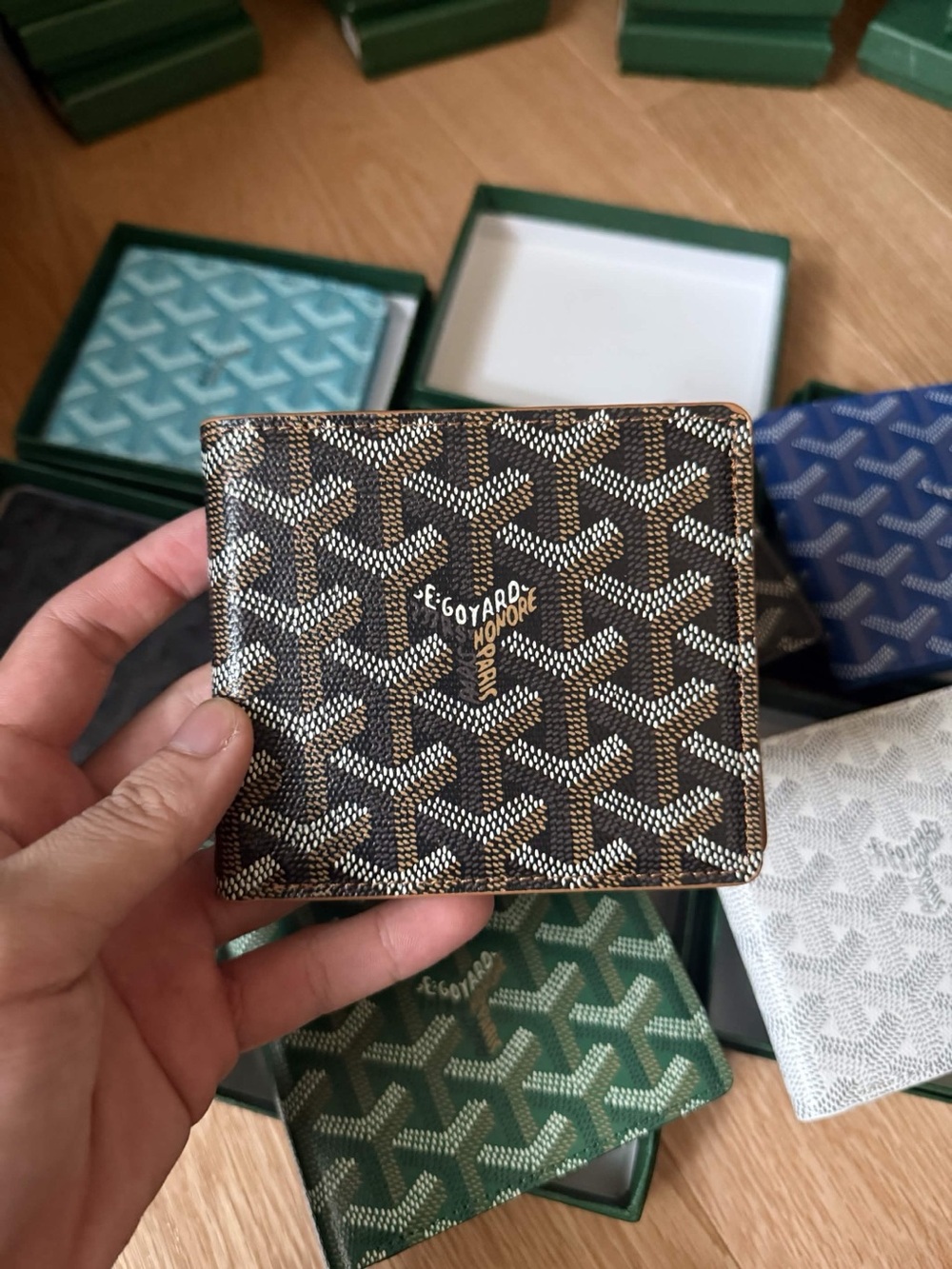 Goyard Brown Bi-Fold Card Wallet